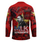 MLK Day Hockey Jersey Martin Luther King Jr Tribute American Flag Lettering - African Pride