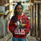 MLK Day Hoodie Martin Luther King Jr Tribute American Flag Lettering - African Pride