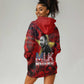MLK Day Hoodie Dress Martin Luther King Jr Tribute American Flag Lettering - African Pride