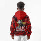 MLK Day Kid Hoodie Martin Luther King Jr Tribute American Flag Lettering - African Pride