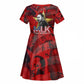 MLK Day Kid Short Sleeve Dress Martin Luther King Jr Tribute American Flag Lettering TS04