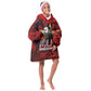 MLK Day Kid Wearable Blanket Hoodie Martin Luther King Jr Tribute American Flag Lettering - African Pride