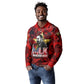 MLK Day Long Sleeve Polo Shirt Martin Luther King Jr Tribute American Flag Lettering - African Pride