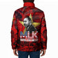 MLK Day Padded Jacket Martin Luther King Jr Tribute American Flag Lettering - African Pride