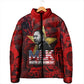 MLK Day Padded Jacket Martin Luther King Jr Tribute American Flag Lettering - African Pride