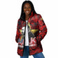 MLK Day Padded Jacket Martin Luther King Jr Tribute American Flag Lettering - African Pride