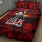 MLK Day Quilt Bed Set Martin Luther King Jr Tribute American Flag Lettering - African Pride
