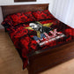 MLK Day Quilt Bed Set Martin Luther King Jr Tribute American Flag Lettering - African Pride