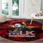 MLK Day Round Carpet Martin Luther King Jr Tribute American Flag Lettering - African Pride