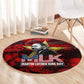MLK Day Round Carpet Martin Luther King Jr Tribute American Flag Lettering - African Pride