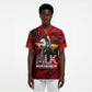 MLK Day Scrub Top Martin Luther King Jr Tribute American Flag Lettering - African Pride