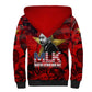 MLK Day Sherpa Hoodie Martin Luther King Jr Tribute American Flag Lettering - African Pride
