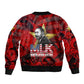 MLK Day Sleeve Zip Bomber Jacket Martin Luther King Jr Tribute American Flag Lettering - African Pride