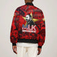 MLK Day Sleeve Zip Bomber Jacket Martin Luther King Jr Tribute American Flag Lettering - African Pride