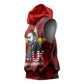 MLK Day Sleeveless Hoodie Martin Luther King Jr Tribute American Flag Lettering - African Pride