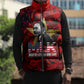 MLK Day Sleeveless Puffer Jacket Martin Luther King Jr Tribute American Flag Lettering - African Pride