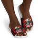 MLK Day Slide Sandals Martin Luther King Jr Tribute American Flag Lettering - African Pride