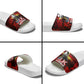 MLK Day Slide Sandals Martin Luther King Jr Tribute American Flag Lettering - African Pride