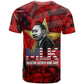 MLK Day T shirt Martin Luther King Jr Tribute American Flag Lettering TS04
