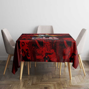 MLK Day Tablecloth Martin Luther King Jr Tribute American Flag Lettering - African Pride