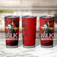 MLK Day Tumbler Cup Martin Luther King Jr Tribute American Flag Lettering - African Pride