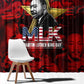 MLK Day Window Curtain Martin Luther King Jr Tribute American Flag Lettering - African Pride