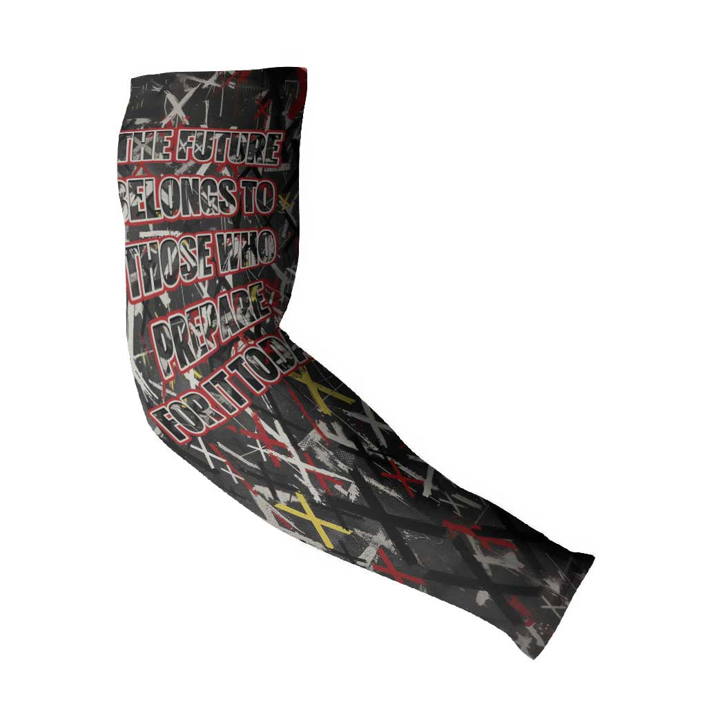 Malcolm X Arm Sleeves Street Art Style Portrait Quote The Future Belongs to Those Who Prepare Civil Rights Tribute - African Pride