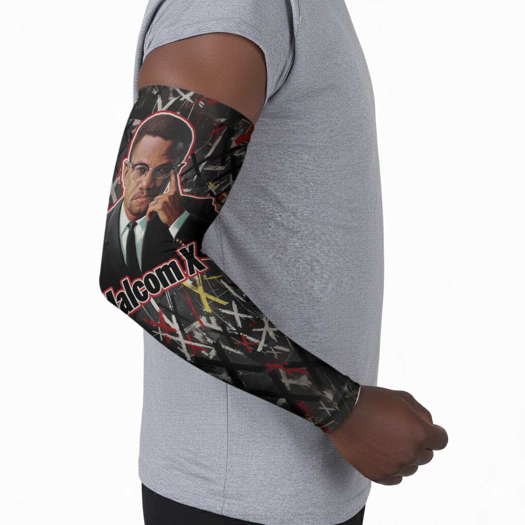 Malcolm X Arm Sleeves Street Art Style Portrait Quote The Future Belongs to Those Who Prepare Civil Rights Tribute - African Pride