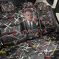 Malcolm X Back Car Seat Cover Street Art Style Portrait Quote The Future Belongs to Those Who Prepare Civil Rights Tribute - African Pride