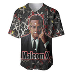 Malcolm X Baseball Jersey Street Art Style Portrait Quote The Future Belongs to Those Who Prepare Civil Rights Tribute TS04