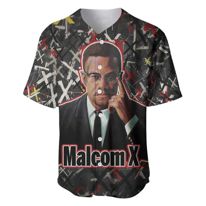 Malcolm X Baseball Jersey Street Art Style Portrait Quote The Future Belongs to Those Who Prepare Civil Rights Tribute TS04