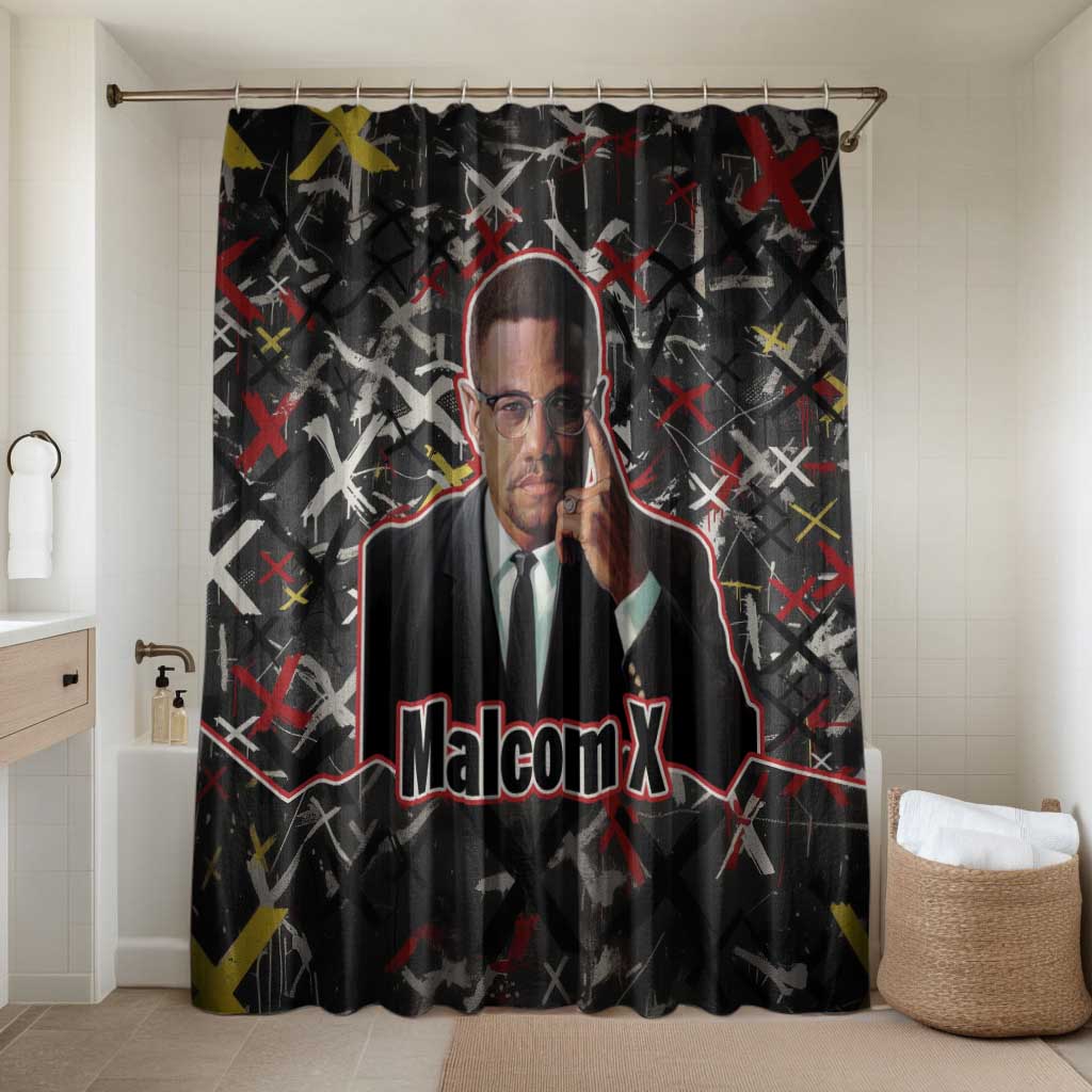 Malcolm X Bathroom Set Street Art Style Portrait Quote The Future Belongs to Those Who Prepare Civil Rights Tribute - African Pride