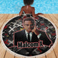 Malcolm X Beach Blanket Street Art Style Portrait Quote The Future Belongs to Those Who Prepare Civil Rights Tribute - African Pride