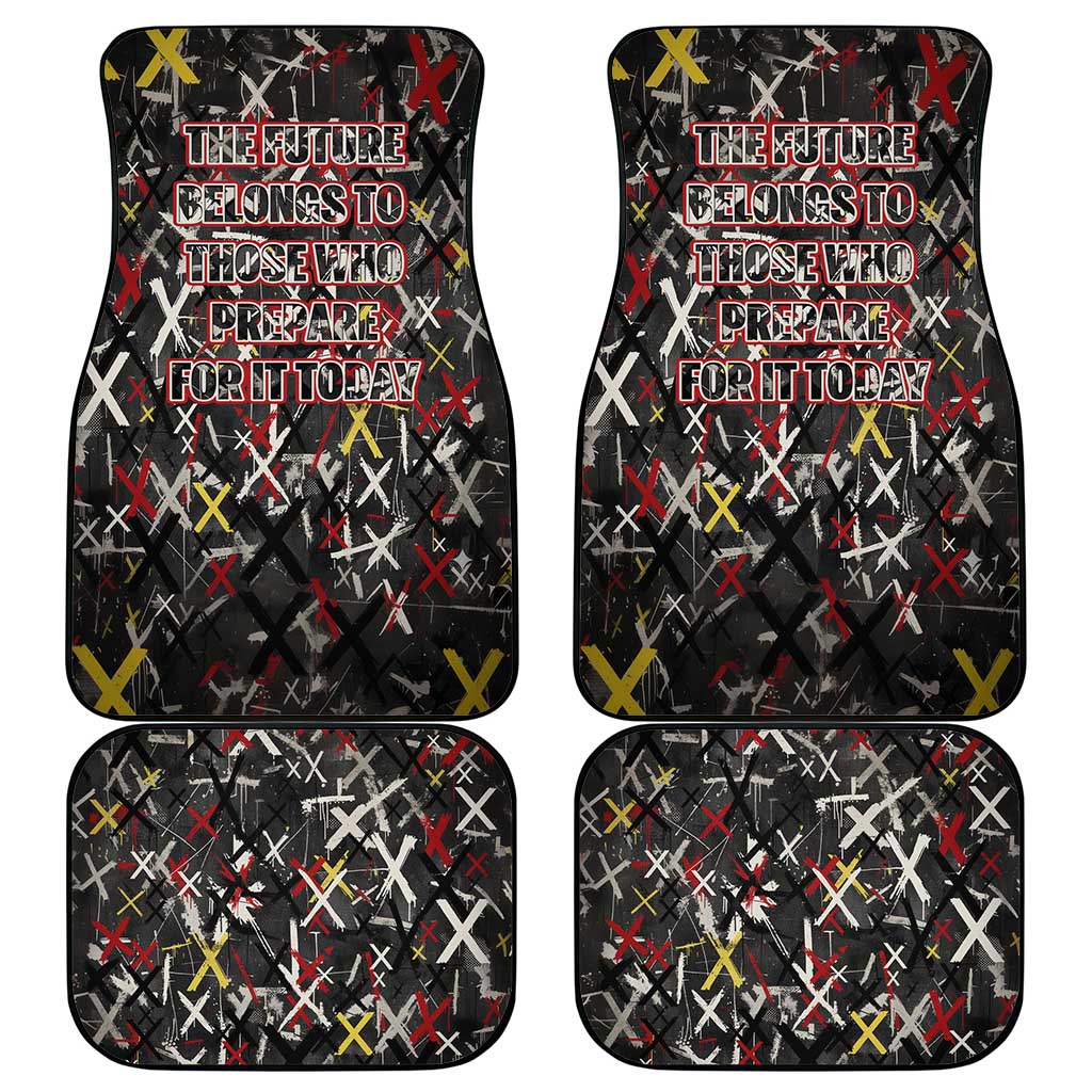 Malcolm X Car Mats Street Art Style Portrait Quote The Future Belongs to Those Who Prepare Civil Rights Tribute - African Pride