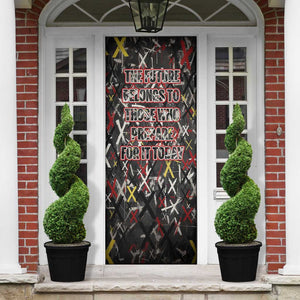 Malcolm X Door Cover Street Art Style Portrait Quote The Future Belongs to Those Who Prepare Civil Rights Tribute - African Pride