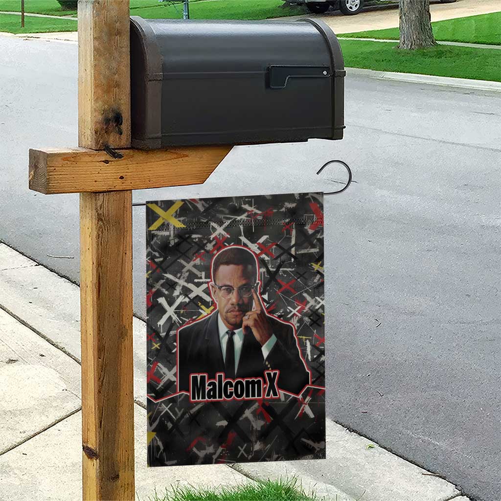 Malcolm X Garden Flag Street Art Style Portrait Quote The Future Belongs to Those Who Prepare Civil Rights Tribute - African Pride
