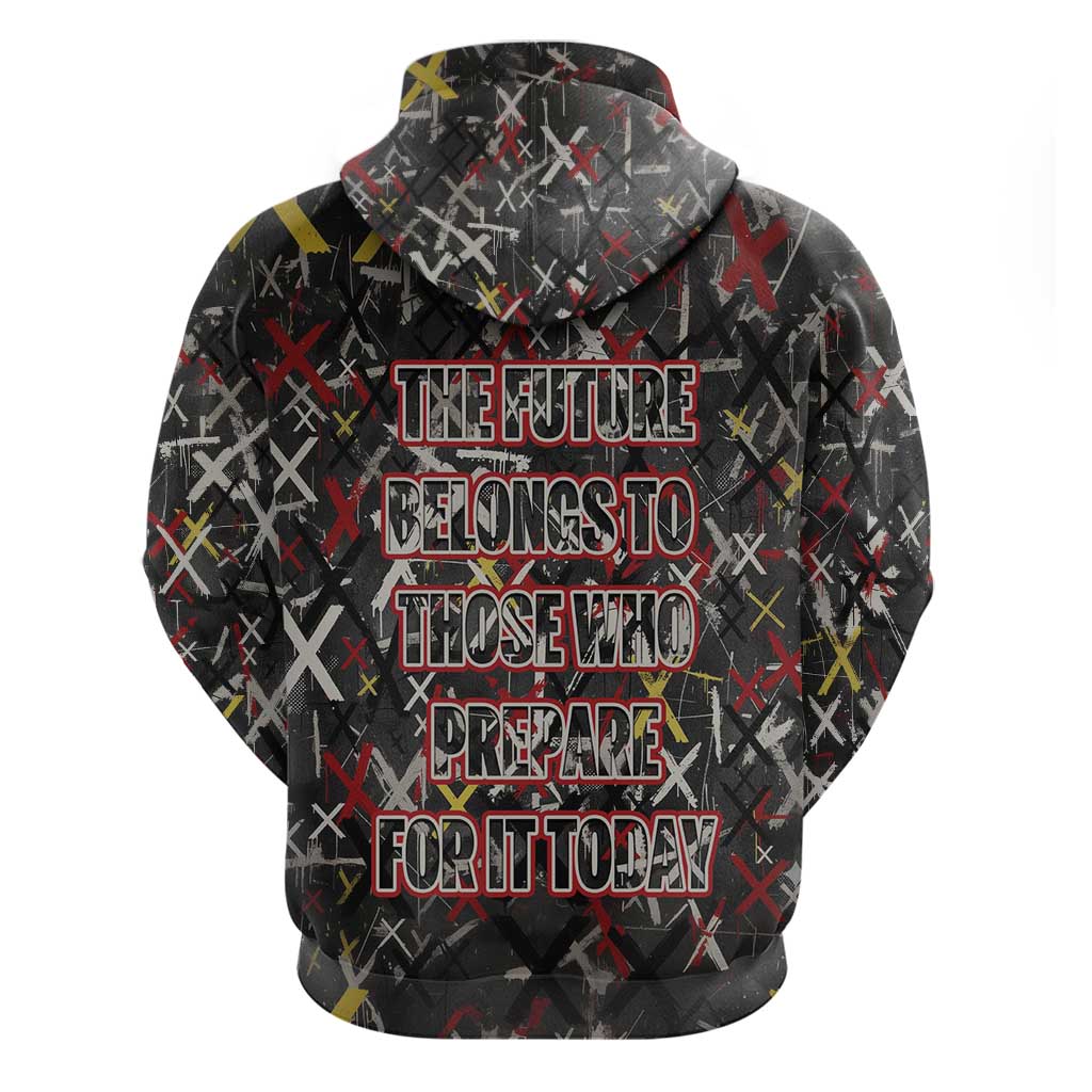 Malcolm X Hoodie Street Art Style Portrait Quote The Future Belongs to Those Who Prepare Civil Rights Tribute - African Pride