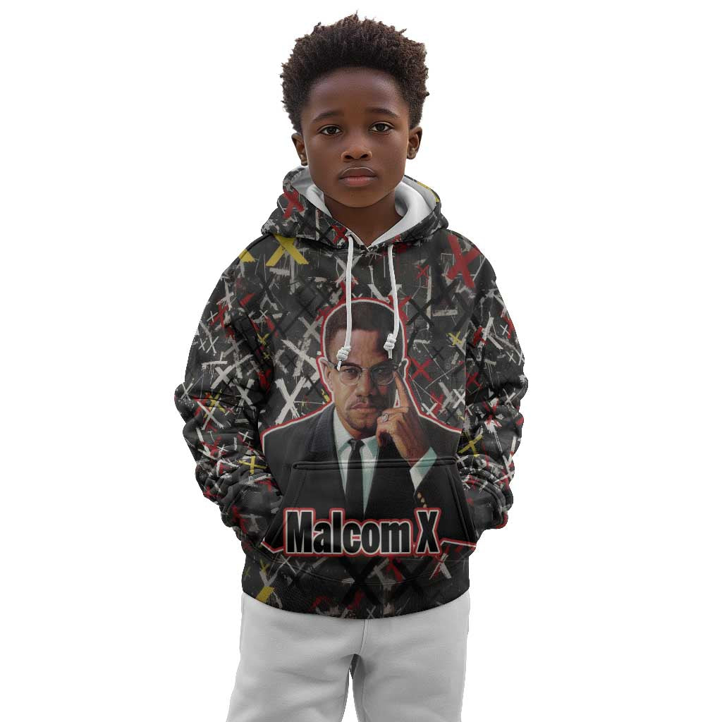 Malcolm X Kid Hoodie Street Art Style Portrait Quote The Future Belongs to Those Who Prepare Civil Rights Tribute - African Pride