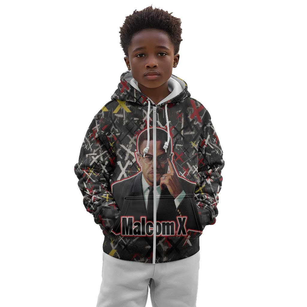 Malcolm X Kid Hoodie Street Art Style Portrait Quote The Future Belongs to Those Who Prepare Civil Rights Tribute - African Pride