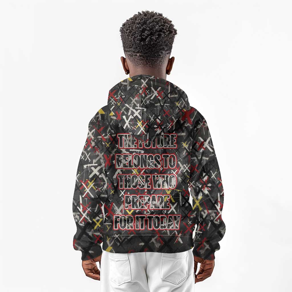 Malcolm X Kid Hoodie Street Art Style Portrait Quote The Future Belongs to Those Who Prepare Civil Rights Tribute - African Pride