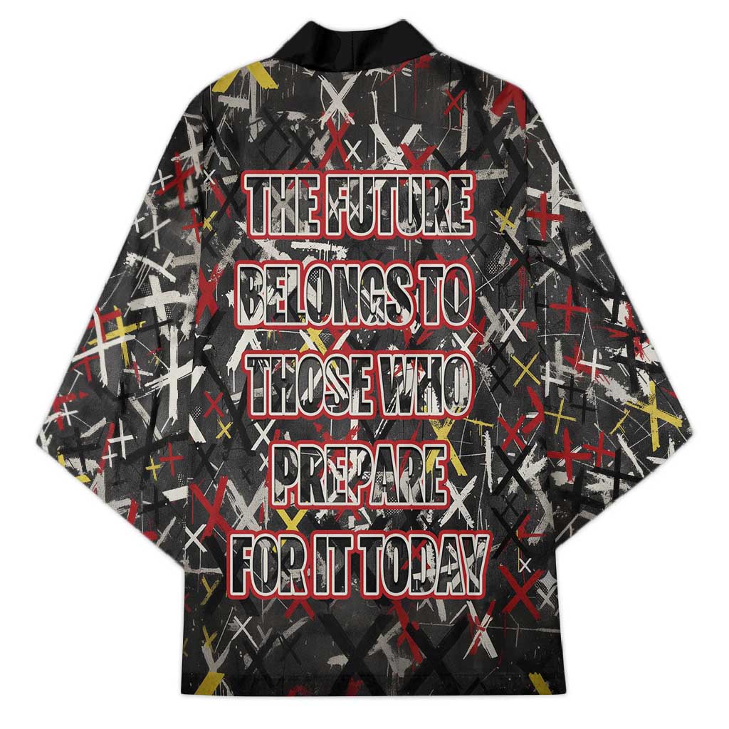 Malcolm X Kimono Street Art Style Portrait Quote The Future Belongs to Those Who Prepare Civil Rights Tribute - African Pride
