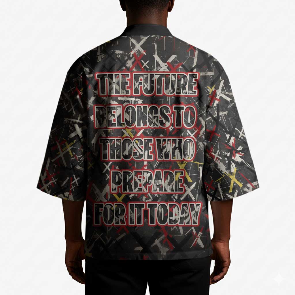 Malcolm X Kimono Street Art Style Portrait Quote The Future Belongs to Those Who Prepare Civil Rights Tribute - African Pride