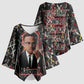 Malcolm X Kimono Sleeve Blouse Street Art Style Portrait Quote The Future Belongs to Those Who Prepare Civil Rights Tribute - African Pride