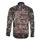 Malcolm X Long Sleeve Button Shirt Street Art Style Portrait Quote The Future Belongs to Those Who Prepare Civil Rights Tribute - African Pride