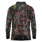 Malcolm X Long Sleeve Polo Shirt Street Art Style Portrait Quote The Future Belongs to Those Who Prepare Civil Rights Tribute - African Pride
