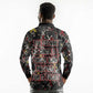 Malcolm X Long Sleeve Polo Shirt Street Art Style Portrait Quote The Future Belongs to Those Who Prepare Civil Rights Tribute - African Pride
