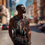Malcolm X Men Tank Top Street Art Style Portrait Quote The Future Belongs to Those Who Prepare Civil Rights Tribute - African Pride