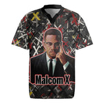 Malcolm X Rugby Jersey Street Art Style Portrait Quote The Future Belongs to Those Who Prepare Civil Rights Tribute TS04