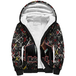 Malcolm X Sherpa Hoodie Street Art Style Portrait Quote The Future Belongs to Those Who Prepare Civil Rights Tribute - African Pride