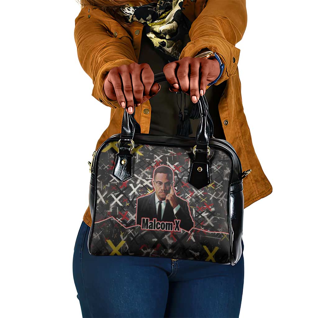 Malcolm X Shoulder Handbag Street Art Style Portrait Quote The Future Belongs to Those Who Prepare Civil Rights Tribute - African Pride
